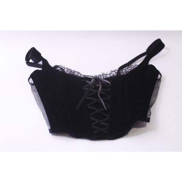 XS Victoria's Secret, Black, Bralette, Corset, Lace, Underwear, Top Lingerie ~ - Picture 1 of 7